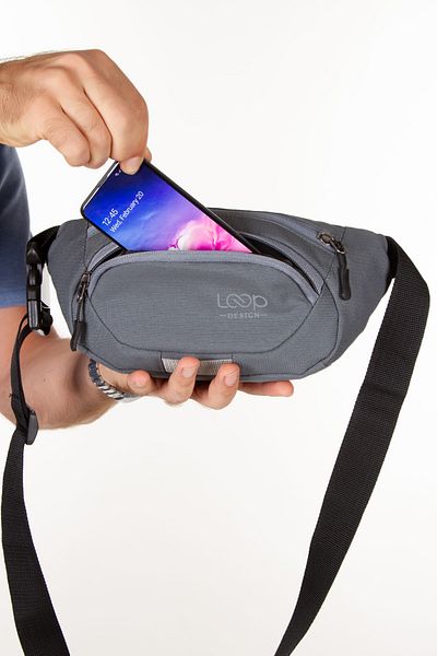 LOOP DESIGN Black Unisex Crossbody Sling Shoulder And Waist Bag Cross Adjustable Strap Bag Free Bag