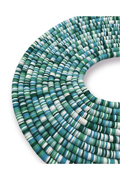 Hedef Bijuteri مزيج درجة اللون الأزرق والأخضر 6 مم / مصفوفة فيمو من طين البول...