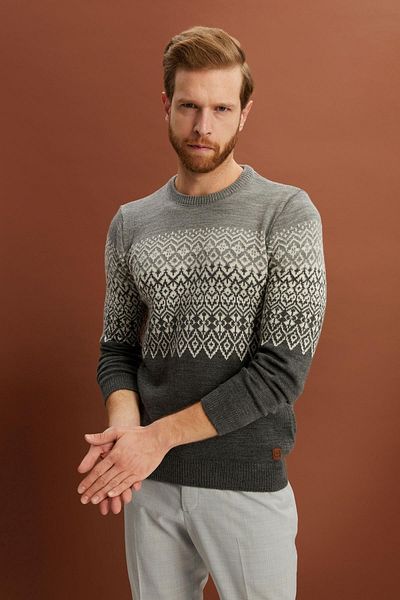 ALEXANDERGARDI Crew Neck Patterned Sweater (e22-5709)