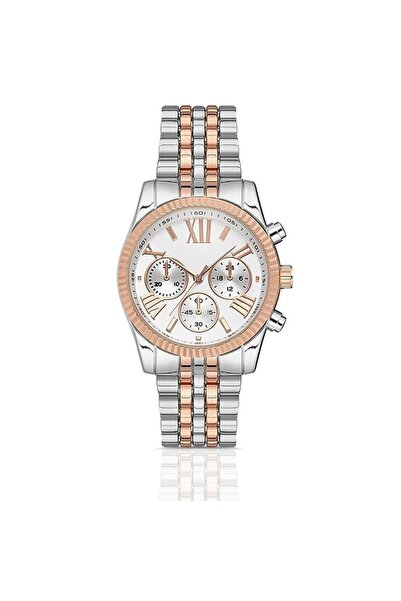 Bimodabu ساعة يد للجنسين بسلك فولاذي بأرقام رومانية - ساعة