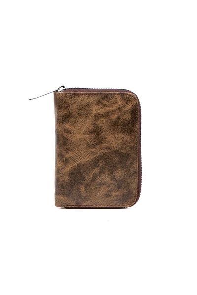 NEWISH POLO ACCESSORIES Μαύρη ανδρική Vegan δερμάτινη θήκη για κάρτες με φερμουάρ
