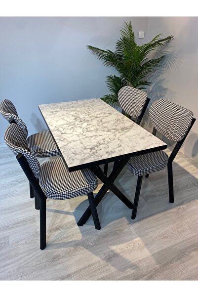 Resa mobilya design Yemek Masası Takımı 120x70 Masa Ve 4 Sandalye