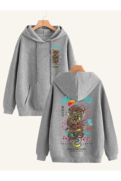 Deocept Hanorac oversize cu glugă unisex imprimat No Fears