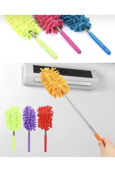 KÜÇÜK EW Teleskopik Mikrofiber Tüy Toz Toplama Pratik Uzayabilen Toz Alma Fır...