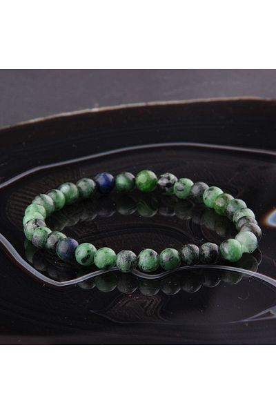 ALAVAN Anyolite 6mm Natural Stone Bracelet - Crystal Accessory, Healing Vibration Therapy, Premium Quality