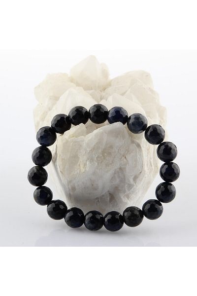 ALAVAN Dumortierite Natural Stone Bracelet 10mm, Crystal Accessory, Healing Vibration Therapy, Premium