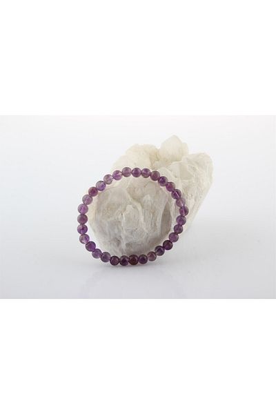ALAVAN Amethyst Natural Stone Bracelet 6mm, Crystal Accessory, Healing Vibration Therapy, Premium Quality