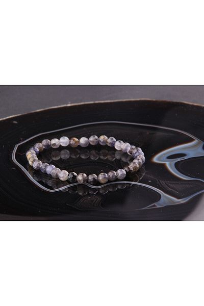 ALAVAN Iyolit Natural Stone Bracelet 6 Mm, Crystal Accessory, Healing Vibration Therapy, Premium Quality