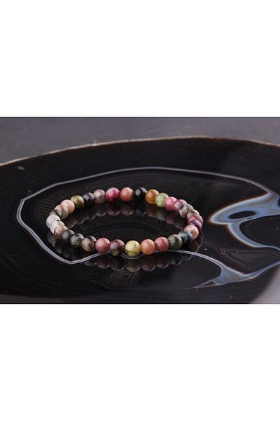 ALAVAN Tourmaline Natural Stone Bracelet 6 Mm, Crystal Accessory, Healing Vibration Therapy, Premium Quality