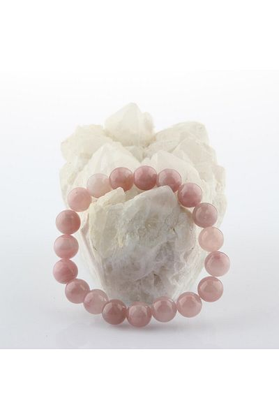 ALAVAN Pink Quartz Natural Stone Bracelet 10mm, Crystal Accessory, Healing Vibration Therapy, Premium