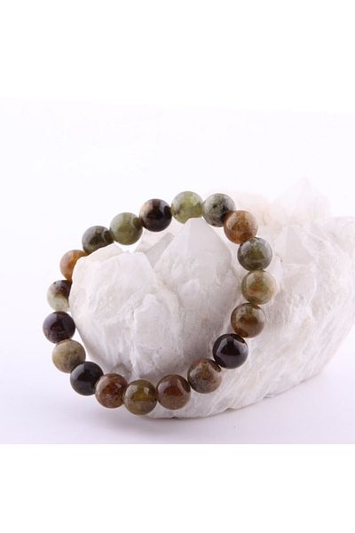 ALAVAN Green Lal Natural Stone Bracelet - 9 Mm, Crystal Accessory, Healing Vibration Therapy, Premium Quality