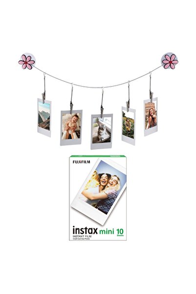 Fujifilm Instax Tüm Mini Makineler Ile Uyumlu 10'lu Film Ve 5'li Resim Askısı