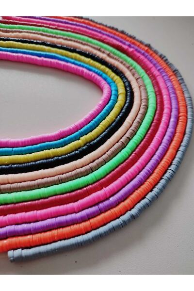 MİNAHOBİ Mărgele Fimo din argilă polimerică colorată de 6 mm 12 culori