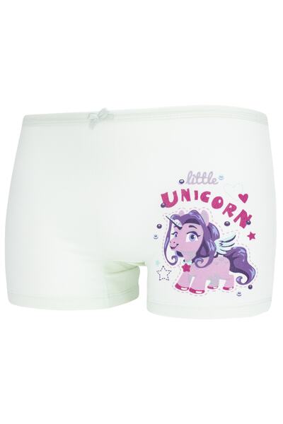 biyokids Unicorn Printed Girls' Boxers - Πακέτο 5, Ποικιλία χρωμάτων 1854