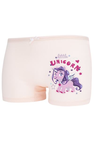 biyokids Unicorn Printed Girls' Boxers - Πακέτο 5, Ποικιλία χρωμάτων 1854