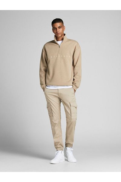 Jack & Jones Ανδρικό παντελόνι Cargo Jack&jones Slim Fit Beige 12193754