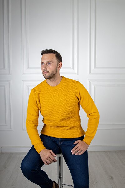 Sarar Interview O Yaka Sarı Triko Kazak