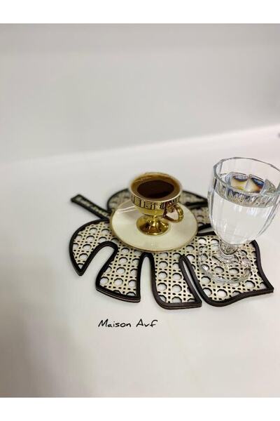 Maison Avf عرض القهوة على شكل ورقة شجر من Hazeran - خشبي