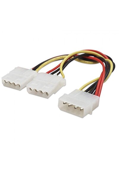 Maviaybilisim 4 Pin Molex Power Çoklayıcı 2 Çıkış 1 Giriş Supply Kasa Güç Kablosu