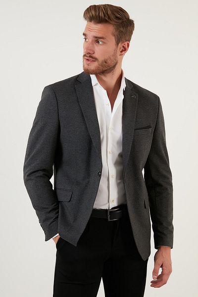 Buratti Slim Fit 6 Drop Single Slit Blazer Jacket Ανδρικό μπουφάν 2163115 B