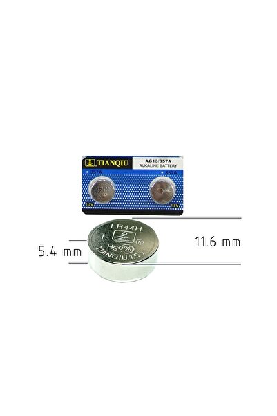 TIANQIU 2'li Alkalıne Pil 1,5v Ag13 / Lr 44h / 357a