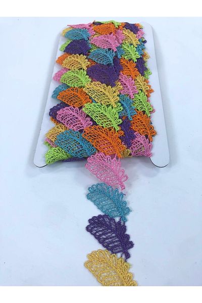 Hobigram Colorful Leaf Pattern Decorative Ribbon – Special Design, Accessory, Quality Production, Eye-Catching Style