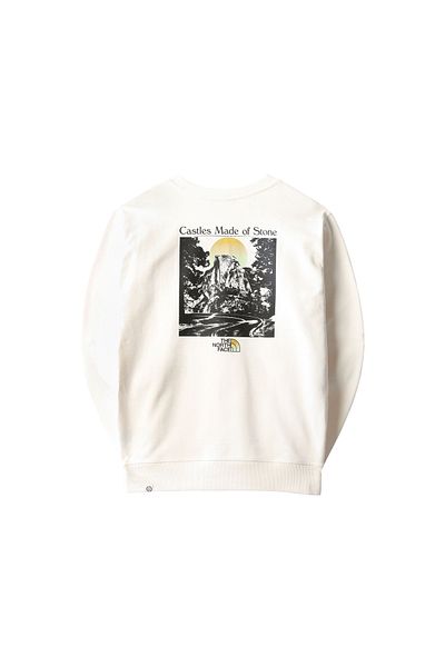 THE NORTH FACE Ανδρικά φούτερ εξωτερικού χώρου - M Regrind Crew, Λευκό, Nf0a7x2on3n1