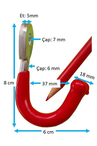 mintikbirler 8 Pieces of School Bag - Hook Hook, Wall Rack, Rack Coat Hanger with Iron Hanger
