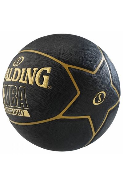 SPALDING 2021 Highlight Μπάλα Μπάσκετ Μαύρο Χρυσό
