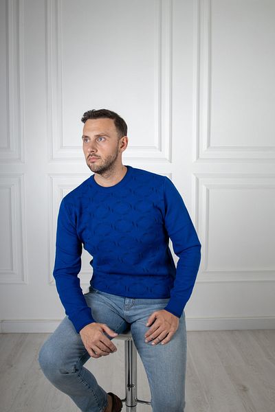 Sarar Interviu Pulover din tricotaje albastru Saks cu decolteu O