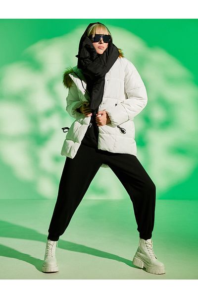 Koton Mantel - Weiß - Puffer