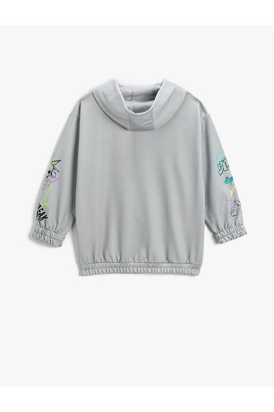 Koton Mikina s kapucí na zip s potiskem