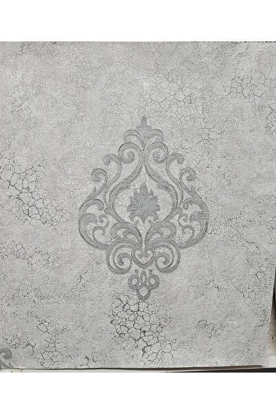 trendwall Gümüş Çatlatma Damask Desen Duvar Kağıdı ( 5 M2 )
