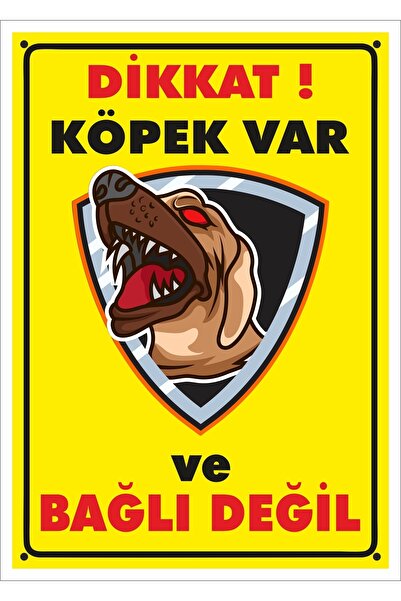 Pass Pano لافتات التحذير والتوجيه "تحذير: كلب موجود وغير مربوط" معدن مقاس 25 ...