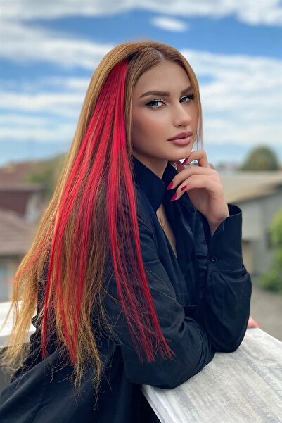 AKOLİFE Bočna kopča za kosu, bordo boja, 50 cm