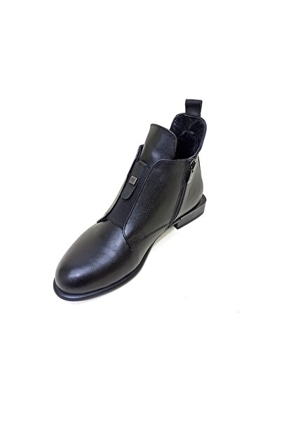 ALBİNİ Siyah Deri Kadın Bot Ayakkabı