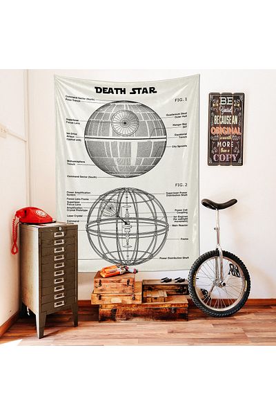 The Lucid Lab Death Star - Ivory- Star Wars Perete de perete