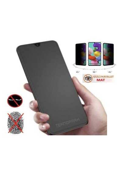 TEKNOPARKTA Xiaomi Redmi 10c Mat Hayalet Privacy Tam Kaplayan Kırılmaz Cam Seramik Nano Ekran Koruyucu