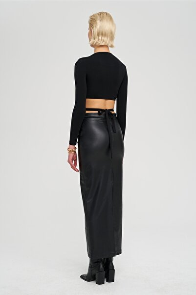 IAMNOTBASIC Kadın Siyah Alexis Üst