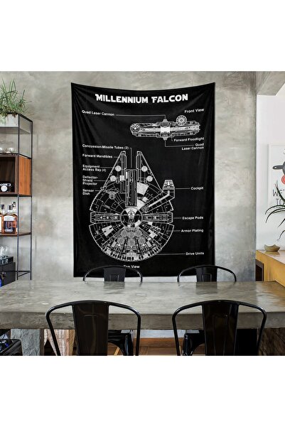 The Lucid Lab Millennium Falcon Chalkboard Настінне покриття - 100 см X 135 см