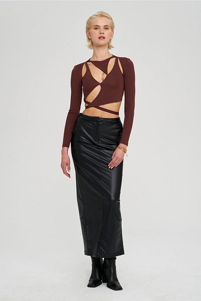 IAMNOTBASIC Women's Brown Alexis Top