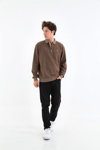 Rey Polo Polo Neck Zipper Detailed Sweater