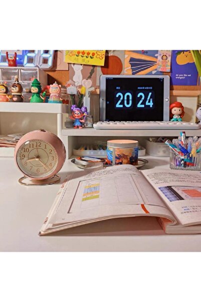 hediyeconcepti Retro Quartz Sessiz Ve Işıklı Masa Saati
