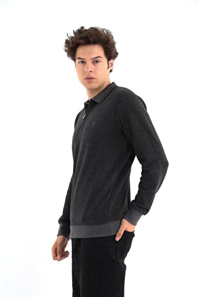 Rey Polo Polo Neck Zipper Detailed Sweater