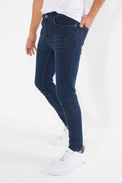 Newtime Ανδρικό τζιν Skinny Fit Lycra Green Timed Toe