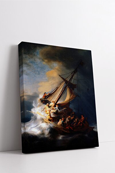 Carmen Rembrandt - Celile Denizi'nde Fırtına Kanvas Tablo -başyapıtlar