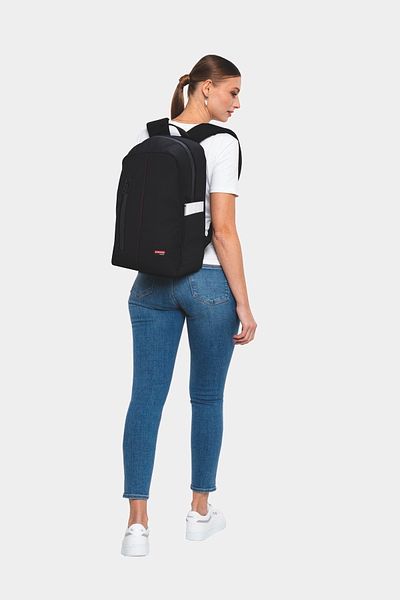 Classone BP-WTX400SK 15.6" Waterproof Fabric And Zipper, Notebook, Laptop Bag Black-red