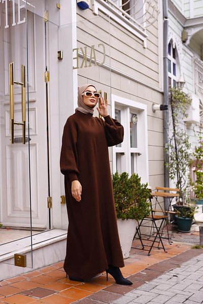 lurex moda Φόρεμα πλεκτό με μπαλόνι