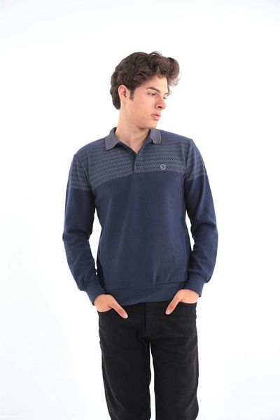 Rey Polo Polo Neck Print Detailed Sweater