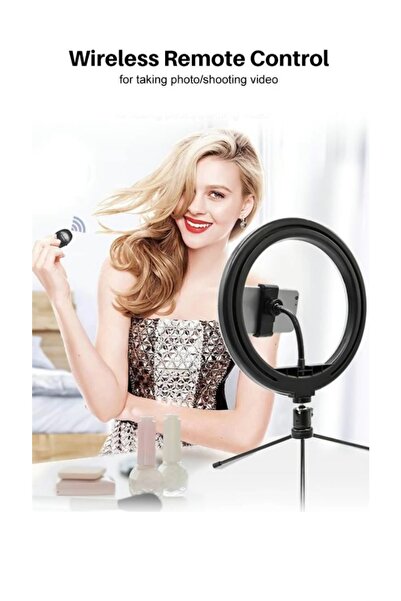 EN SİGA Bluetooth Kumandalı Masa Ayaklı 10 Inç Led Ring Lıght Influencer Youtuber Tiktok Makyaj Işığı